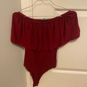Burgundy bodysuit